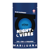 DOSD EDIBLES - BLUE RASPBERRY 100MG NIGHT VIBES NANO GUMMY