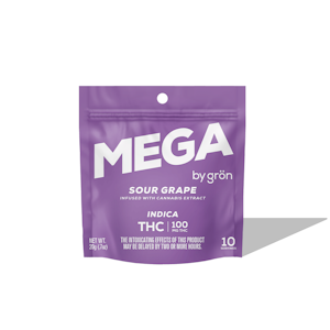 Grön - Edibles | Gron | Mega | Sour Grape | (100mg THC) [10pk]