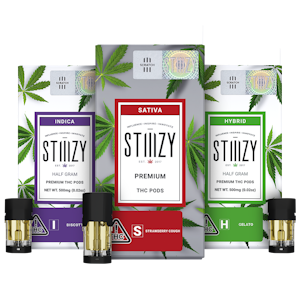 Stiiizy - STIIIZY STRAWBERRY COUGH 1G Original THC Pod - STIIIZY