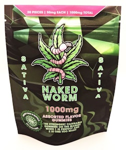 Naked Worm - NAKED WORM SATIVA 1000mg - 20PCS