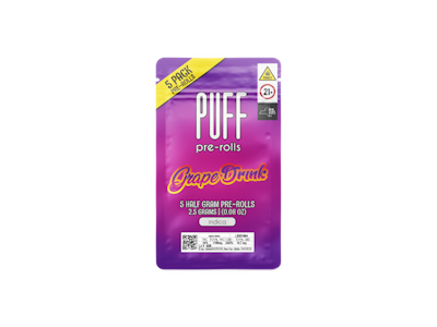 PUFF - Puff - Grape Drink - 5pk .05g - 26.61% THC - Pre-Roll