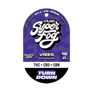 MFUSED - Mfused: - Turn Down - Superfog Vibes Targeted Cannabinoids Vape - 1g AIO