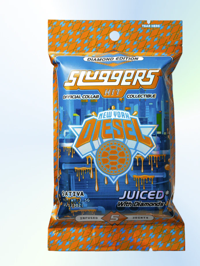 SLUGGERS HIT - Sluggers | Infused Preroll 5 Pack | Juiced | NYC Diesel | 3.5g Main Image