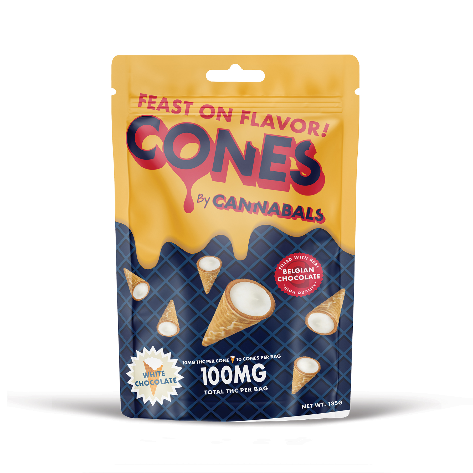 Cannabals | Edible | White Chocolate Cones | 10-pack | 10mg