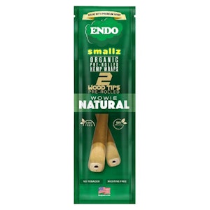 ENDO - ENDO - (Wowie Natural) Prerolled Organic Hemp Wrap w/ Wood Tip (2 Pack)