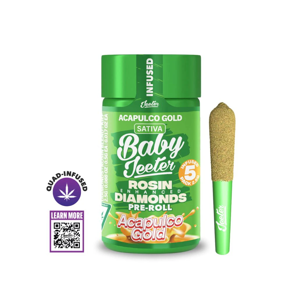 Jeeter - Acapulco Gold 5pk Infused Prerolls (2.5g total/.5g each) - JEETER Main Image