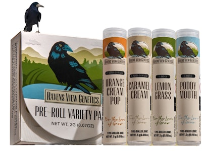 RAVENS VIEW GENETICS - Variety Pre Roll Pack (White) | Ravens View Genetics | Pre-Roll | (4pk) .5g