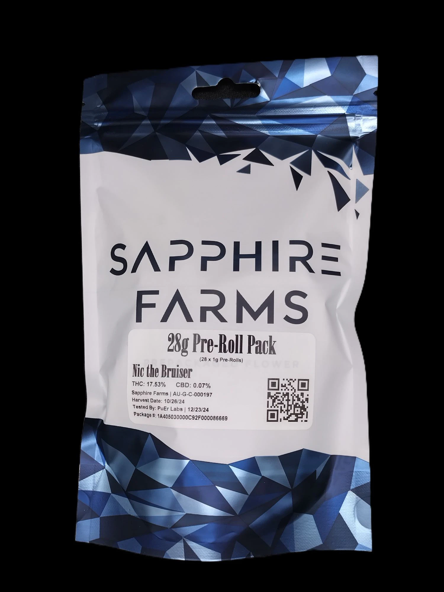 Sapphire - Nic the Bruiser OG | Pre-Rolls 1g | 28pk Main Image
