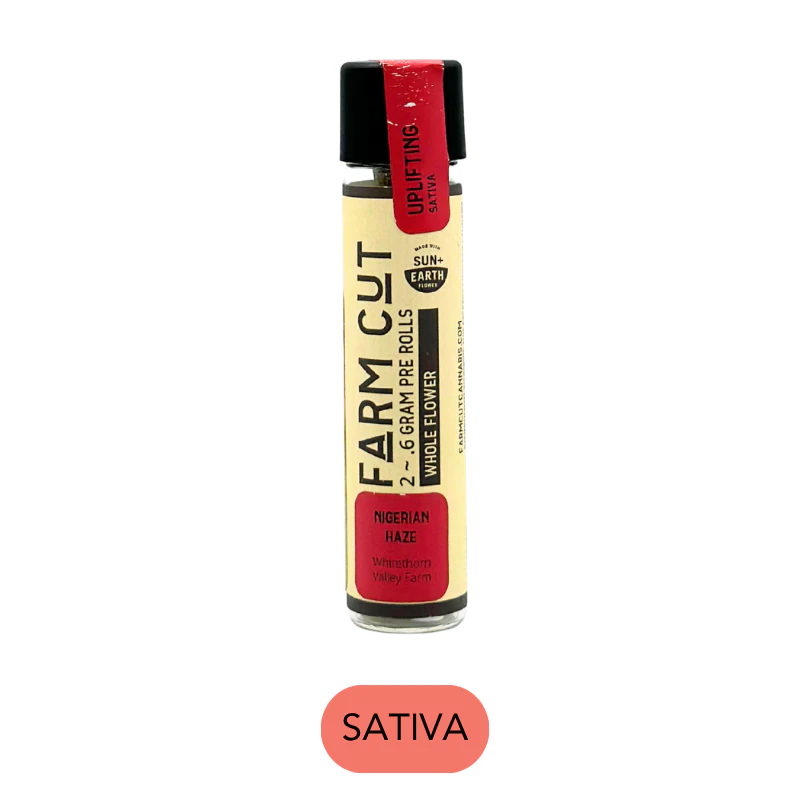 Farm Cut - Farm Cut - Whitethorn Valley Farm - Nigerian Haze - Preroll 2pk - 1.2g Main Image
