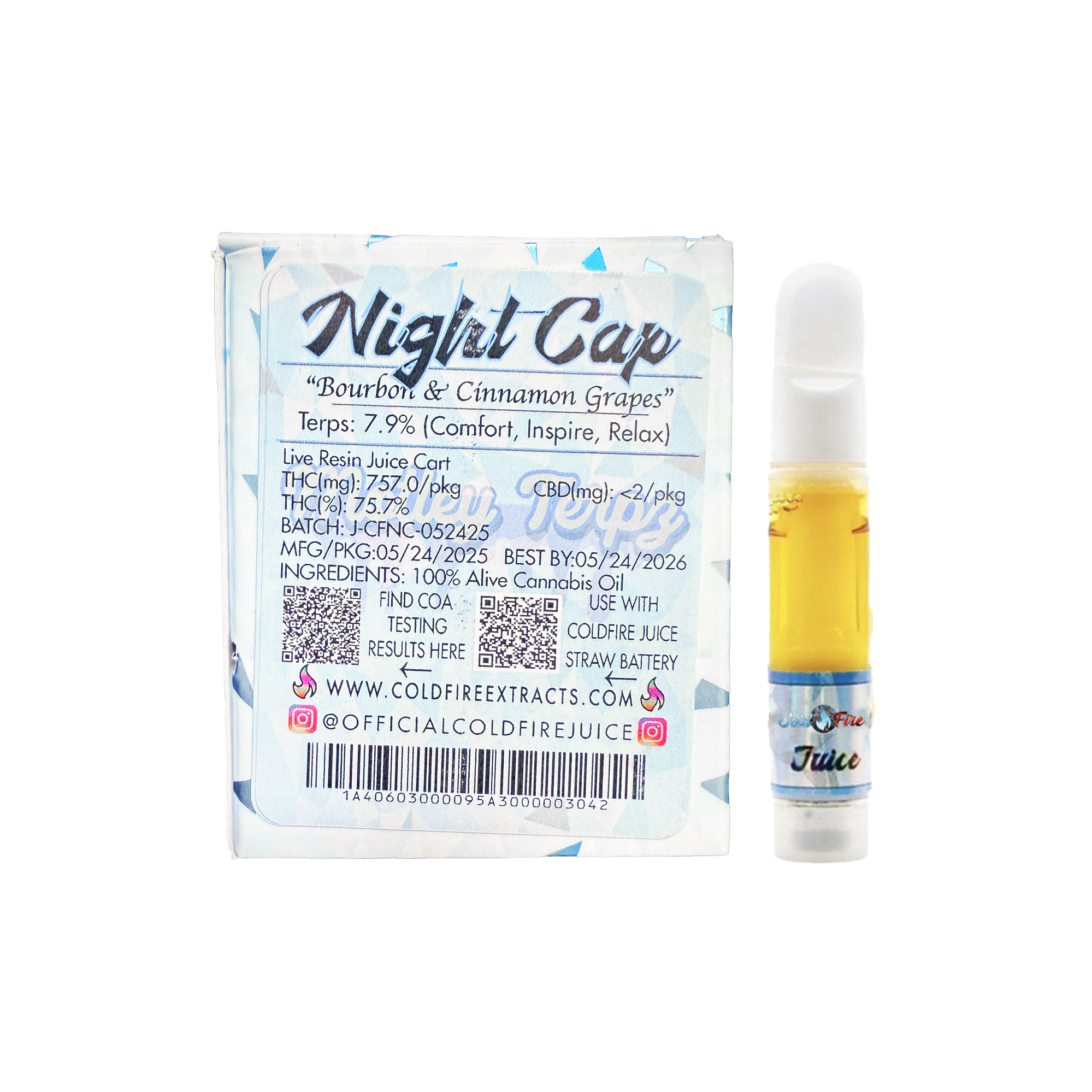 ColdFire x Motley Terpz Night Cap Live Juice Cart 1.0g
