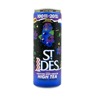 ST IDES - St Ides - High Tea - Nighttime Berry Hibiscus - Beverages - 12oz - 100mg/ 20mg - THC/CBN