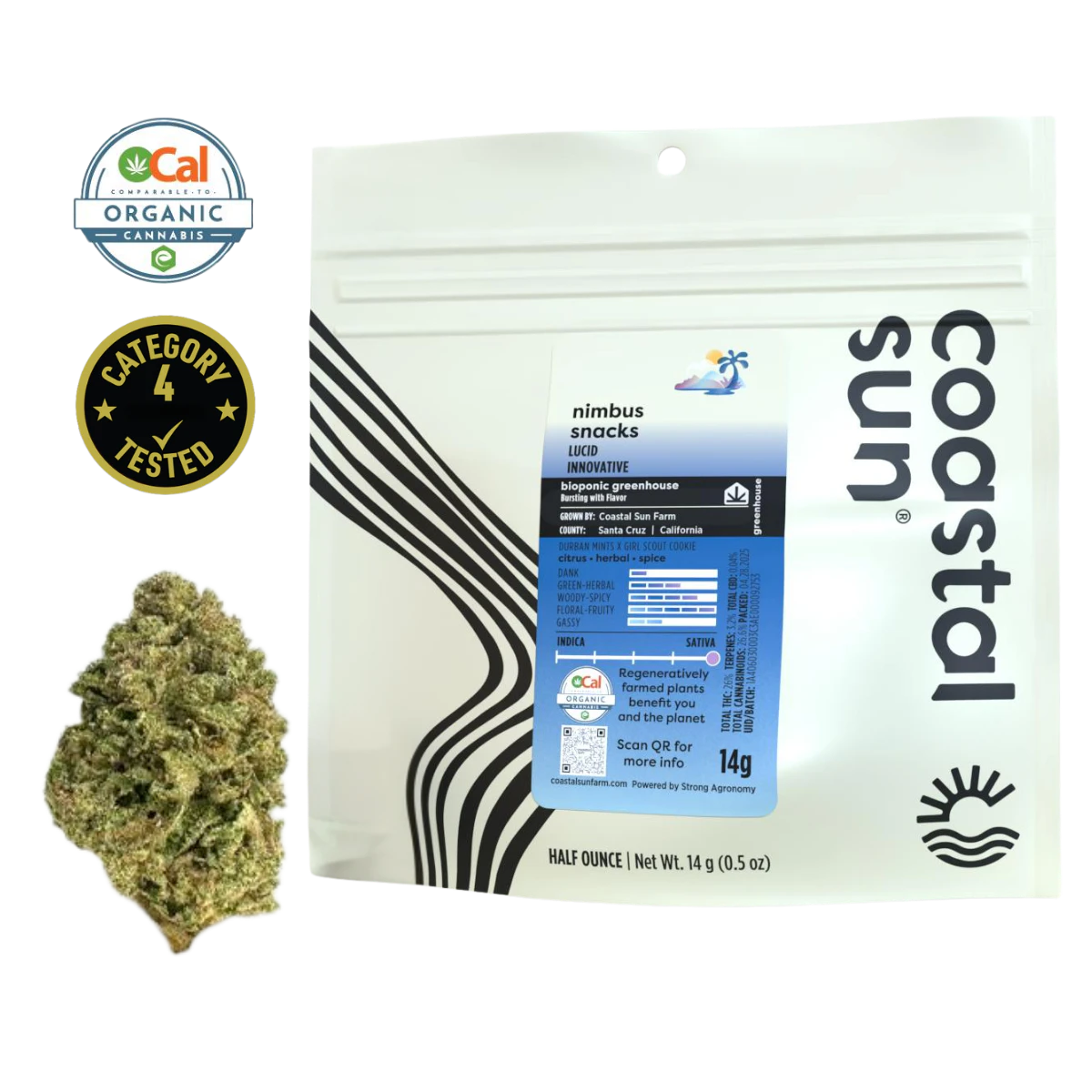 Coastal Sun - Nimbus Snacks (S) | 14g Mylar Greenhouse Flower | Coastal Sun Main Image