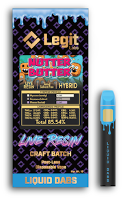 Legit Labs Post-less Disposable - Nutter Butter Live Resin - 1g