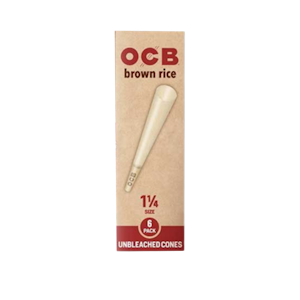 OCB Rolling Papers - OCB Brown Rice Cones 6 ct