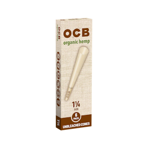 OCB Rolling Papers - Organic Hemp Cones 1 1/4 (6 pack)
