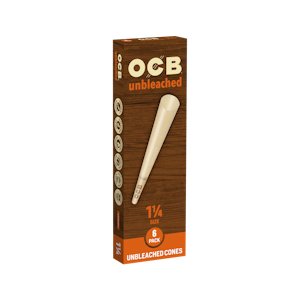 OCB Rolling Papers - Unbleached Cones 1 1/4 (6 pack)