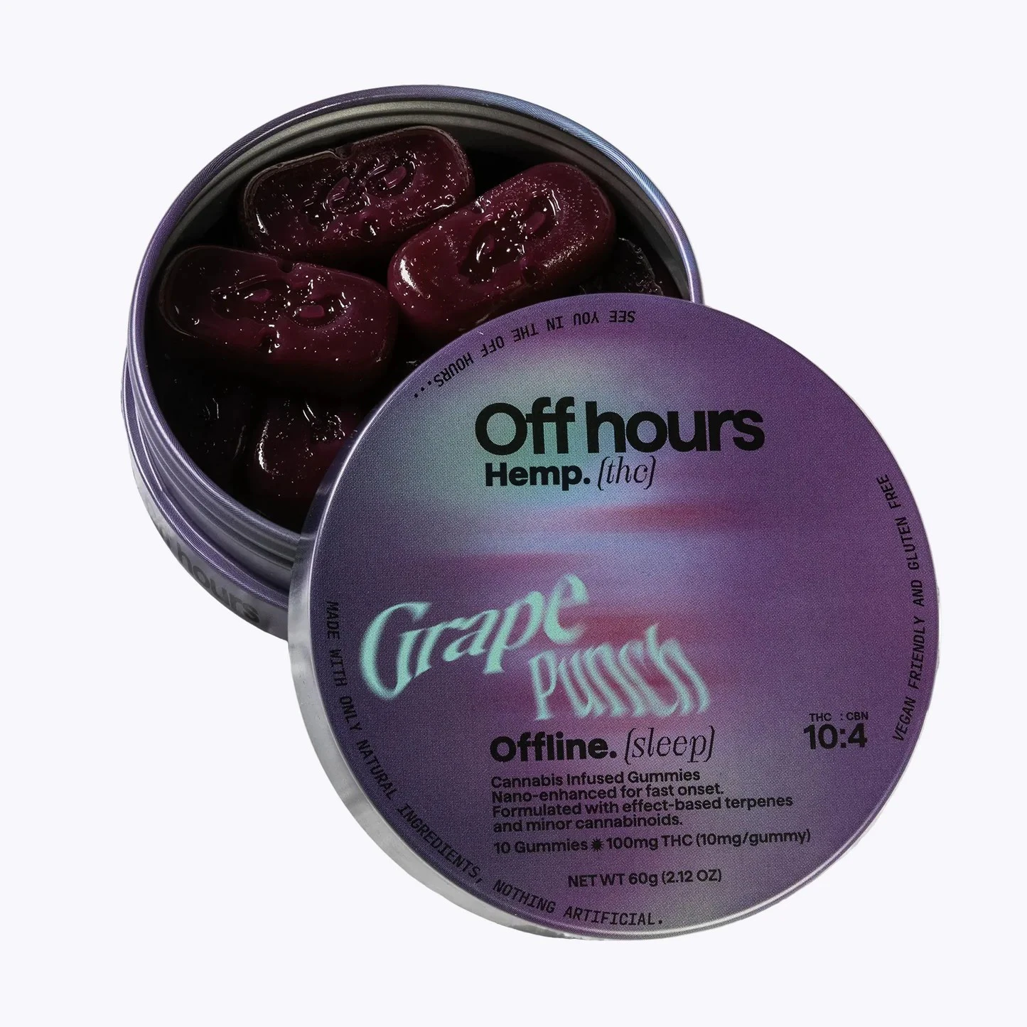 Off Hours - Off hours - 'Offline' Grape Punch - Gummy - 10 x 10mg Main Image