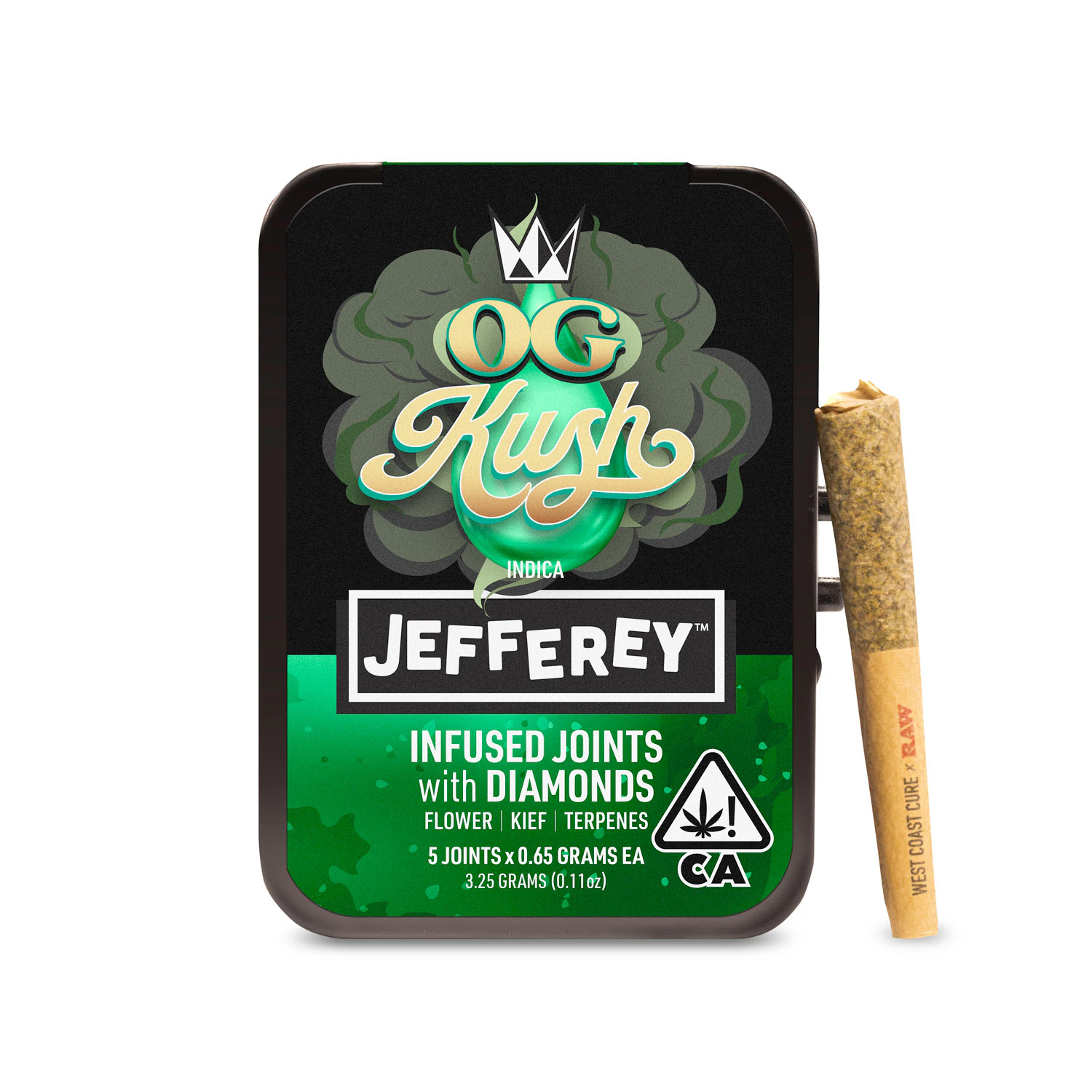 West Coast Cure - West Coast Cure - OG Kush Jefferey Infused Preroll 5pk 3.25g Main Image