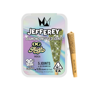 WEST COAST CURE - OG Kush (I) | .65g 5pk Diamond Infused Jefferey Joint | West Coast Cure