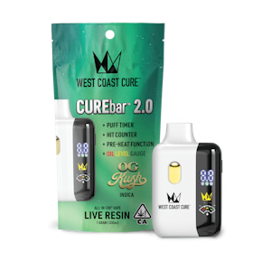 WEST COAST CURE - OG Kush (H) | 1g Live Resin CUREbar All In One 2.0 | West Coast Cure