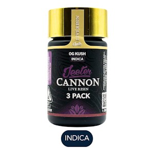 JEETER - Jeeter - Baby Cannon Live Resin - Og Kush - Infused Preroll Pack - 3pk - 1.5g