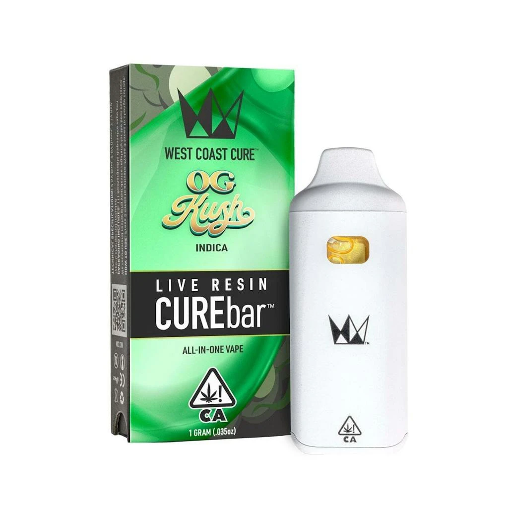 West Coast Cure - West Coast Cure OG Kush Live Resin CUREbar Disposable 1.0g Main Image