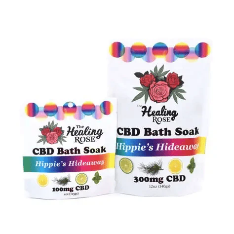 THE HEALING ROSE - Healing Rose | CBD Bath Soak | Hippie's Hideway 300mg Main Image
