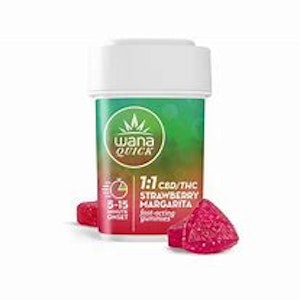 Wana Edibles - WANA QUICK : Strawberry Margarita - 1:1 Hybrid 100mg