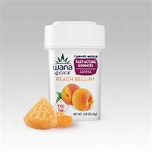 Wana Edibles - WANA QUICK : Peach Bellini 100mg Sativa