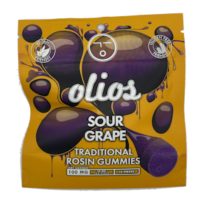 Olio | Edible | Live Rosin Gummies - Sour Grape | 100mg , 10