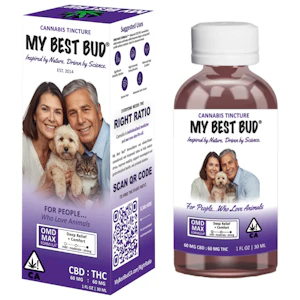 My Best Bud - My Best Bud - OMD Max - 60CBD: 60mgTHC - Tincture - 30ml