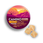 Orchard Peach Sour Gummies Balance 1:1 THC:CBD 10pk 100mg