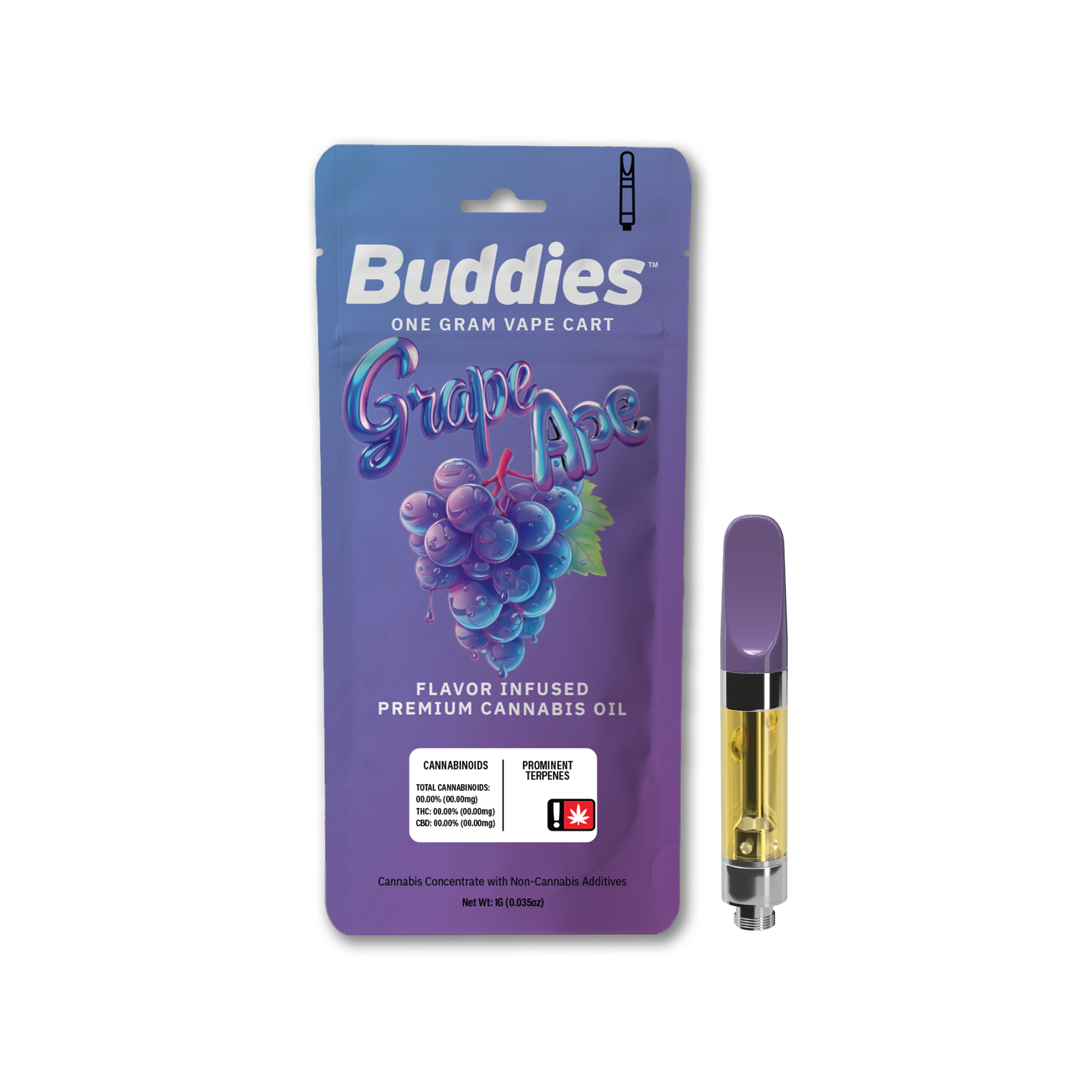 『new改良版』H4CBH×CRDPリキッド 1ml Grape Ape Grape Ape, Flavored Distillate, 1g - Portland Cannabis De