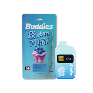 Buddies - Blueberry Muffin, Flavored Distillate, Disposable, 2g