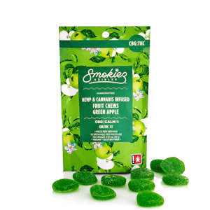 SMOKIEZ - Green Apple Fruit Chews | 10pc 200mg 1:1 (THC:CBG)
