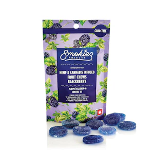 SMOKIEZ - Blackberry Fruit Chews | 10pc 200mg 1:1 (THC:CBN)