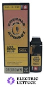 Oregrown Emerald Apricot Live Resin+ AIO Cartridge 1g