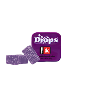 DROPS - Blackberry "Drops" Jellies | 2pc 300mg 1:2 (THC:CBD) (Live Hash Rosin)