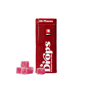 DROPS - Cranberry "Drops" Jellies | 20pc 200mg 1:1:1:1 (THC:CBD:CBG:CBC) (Live Hash Rosin)