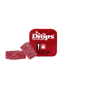 DROPS - Cranberry "Drops" Jellies | 2pc 200mg 1:1:1:1 (THC:CBD:CBG:CBC) (Live Hash Rosin)