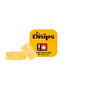 DROPS - Lemon "Drops" Jellies | 2pc 100mg (THC) (Live Hash Rosin)