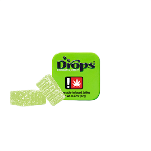 DROPS - Lime "Drops" Jellies | 2pc 100mg (THC) (Live Hash Rosin)