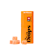 Orange "Drops" Jellies | 20pc 100mg (THC) (Live Hash Rosin)