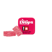 Raspberry "Drops" Jellies | 2pc 150mg 2:1 (THC:CBD) (Live Hash Rosin)