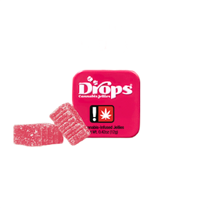 DROPS - Raspberry "Drops" Jellies | 2pc 150mg 2:1 (THC:CBD) (Live Hash Rosin)