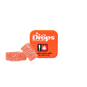 DROPS - Strawberry "Drops" Jellies | 2pc 200mg 1:1:2 (THC:CBG:THCV) (Live Hash Rosin)