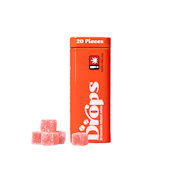 Strawberry "Drops" Jellies | 20pc 200mg 1:1:2 (THC:CBG:THCV) (Live Hash Rosin)