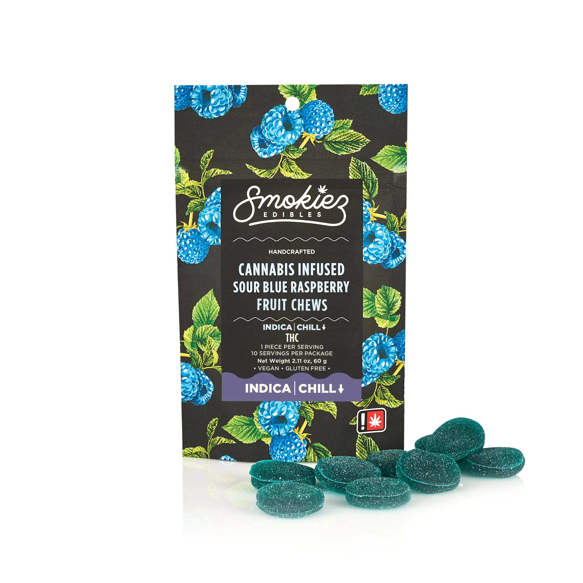 SMOKIEZ - Smokiez | Blue Raspberry | 100mg Indica 10pk Gummies Main Image