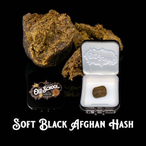 Old School Hash - Soft Afghan Black Hash - 1g