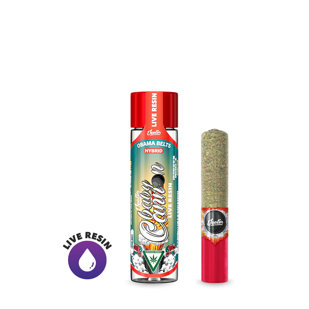 Jeeter -  Jeeter-Baby Cannon-Obama Belts-Live Resin-Infuse Pre Roll-Hybrid-43.03%-1.3G Main Image
